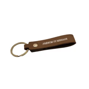 Porte-clé personnalisable en simili cuir