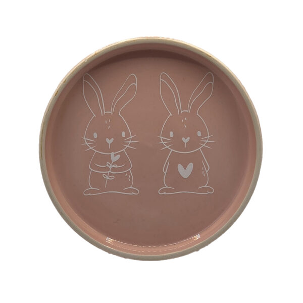 Assiette décorative motif lapins – Décoration de Pâques / maison
