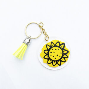 Porte-clé Fleur Personnalisable
