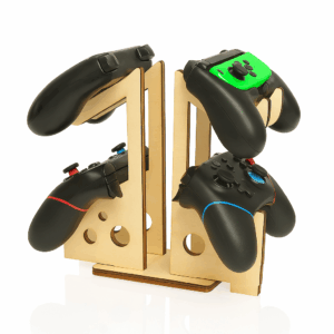 🎮 Support manettes en bois – 4 emplacements