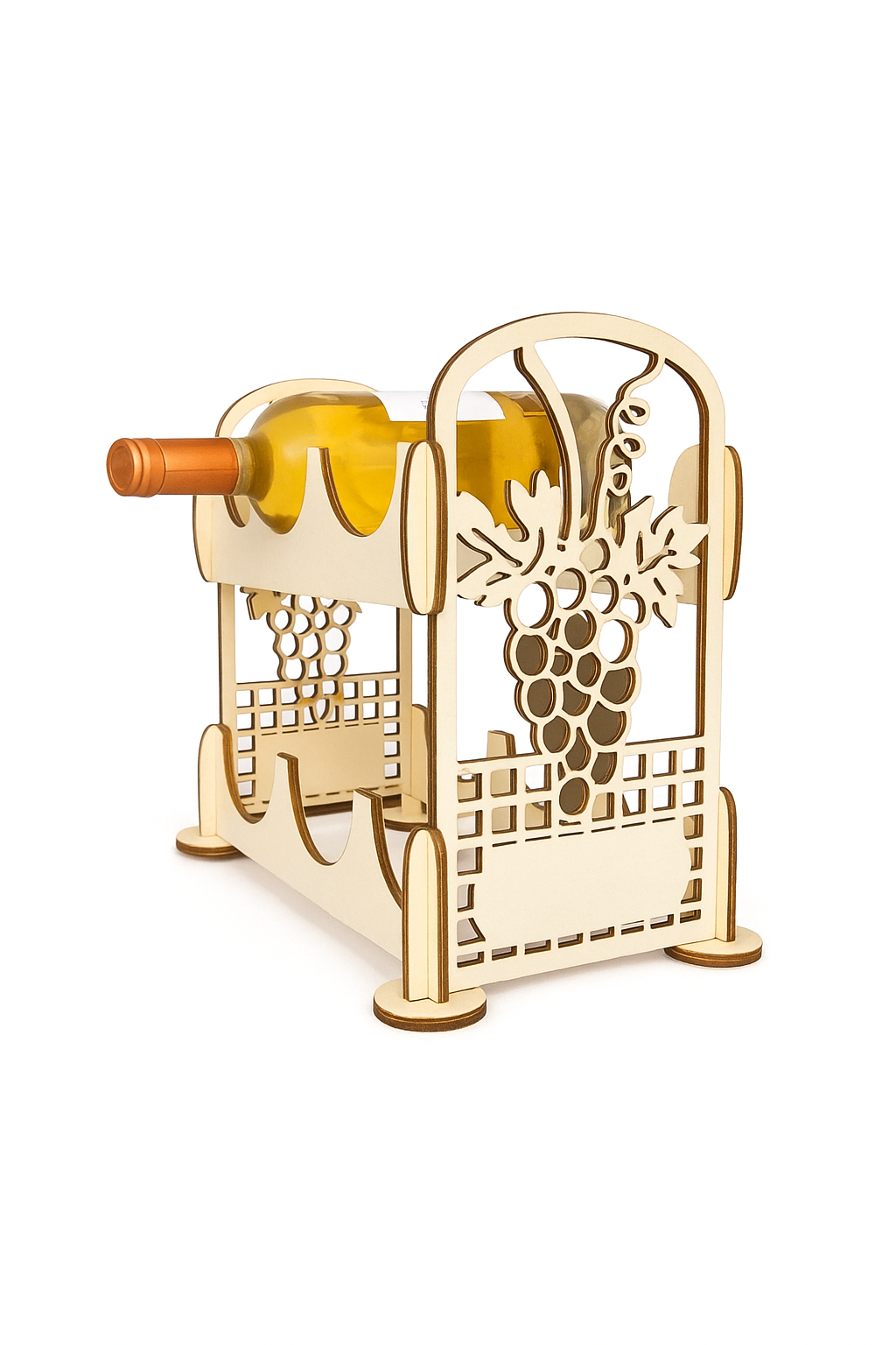 porte-bouteilles en bois – 6 emplacements Personnalisable gravure prénom ou message