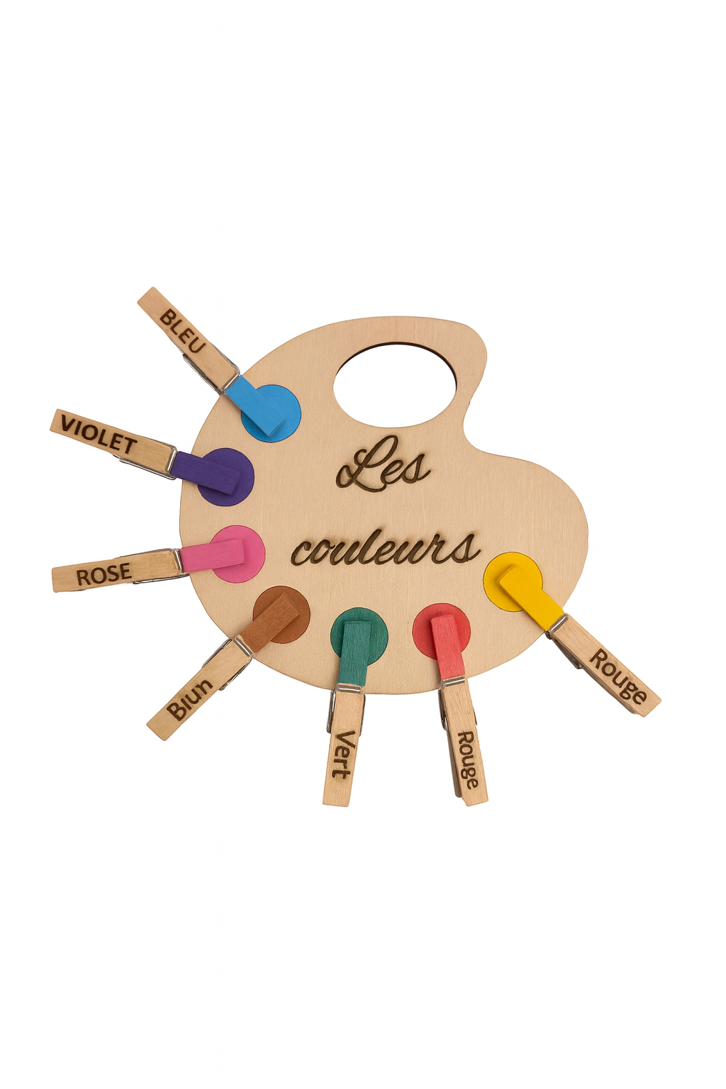 đïž Palette dâapprentissage des couleurs â Jeu Ă©ducatif en bois