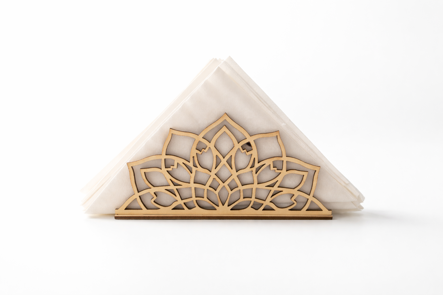 Porte-serviettes Mandala en Bois – Élégance naturelle pour votre table