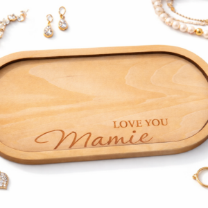 Plateau vide-poche en bois personnalisé – Love you Mamie