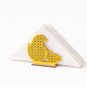 Porte-serviette de table en bois découpé au laser – Élégant et original