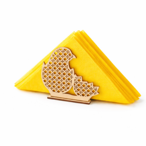 Porte-serviette de table en bois découpé au laser – Élégant et original