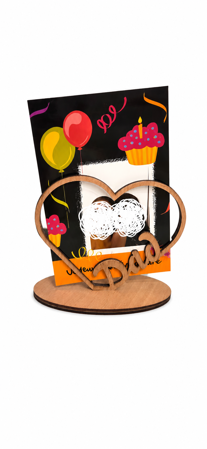 Support photo personnalisé “Dad” – cadeau fête des pères / anniversaire