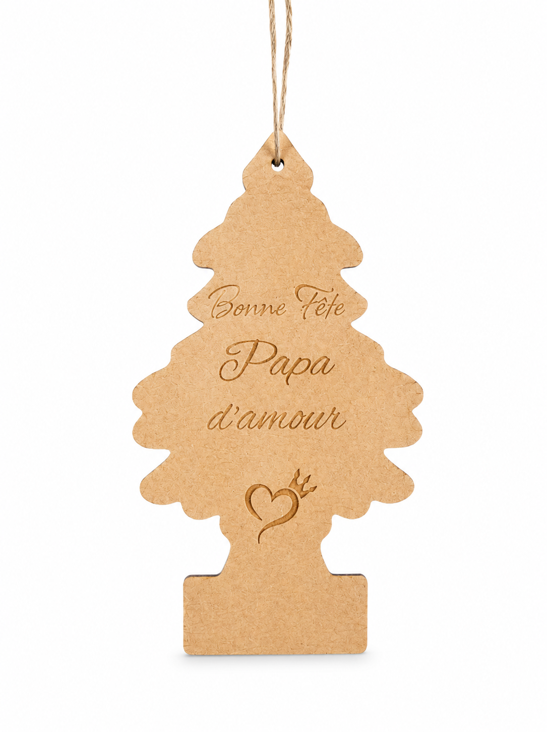 Suspension voiture Papa d’amour en bois gravé – Cadeau fête des pères