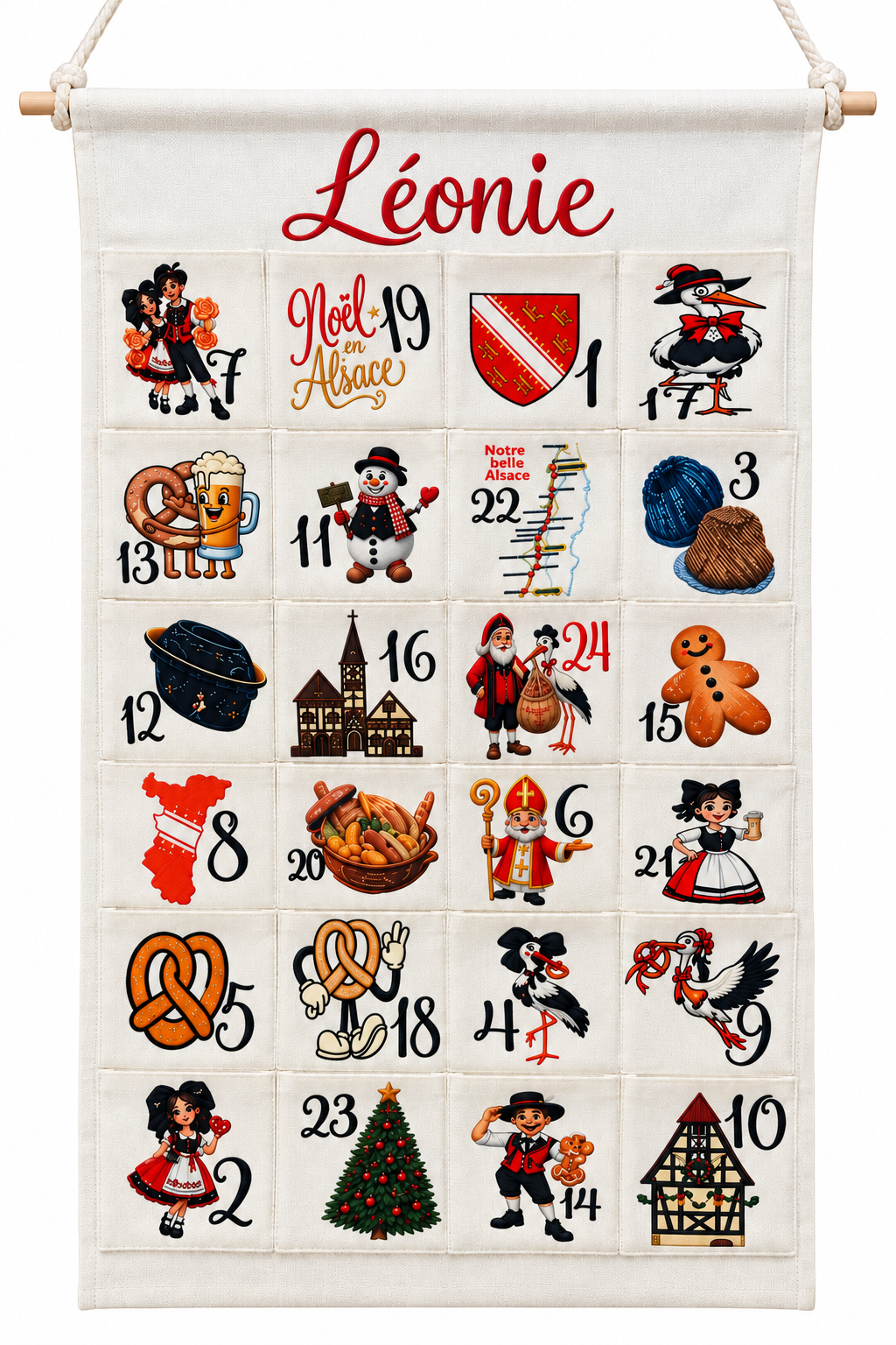 🎄✨ CALENDRIER DE L’AVENT PERSONNALISÉ – NOËL EN ALSACE ✨🎄